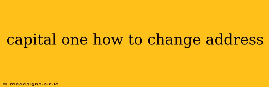 capital one how to change address