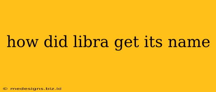 how did libra get its name