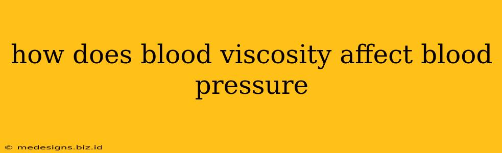 how does blood viscosity affect blood pressure