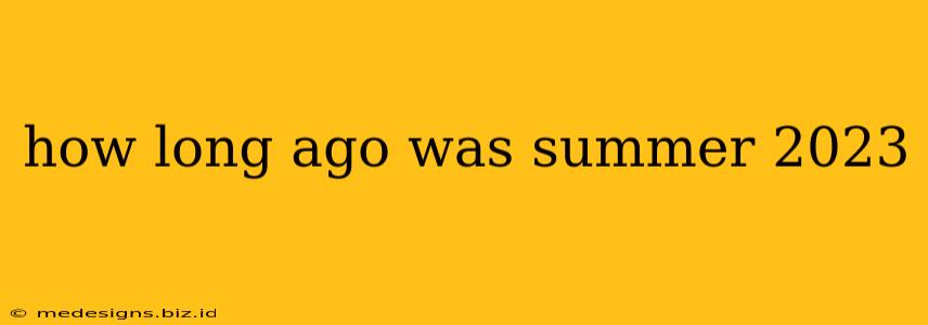 how long ago was summer 2023