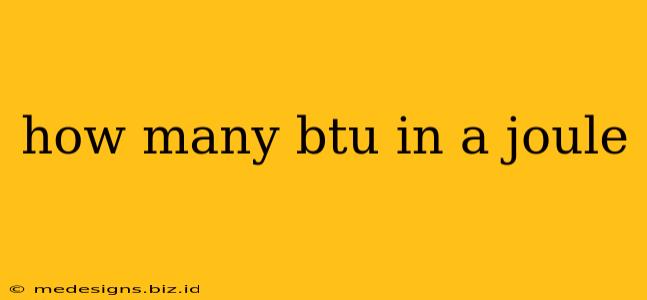 how many btu in a joule