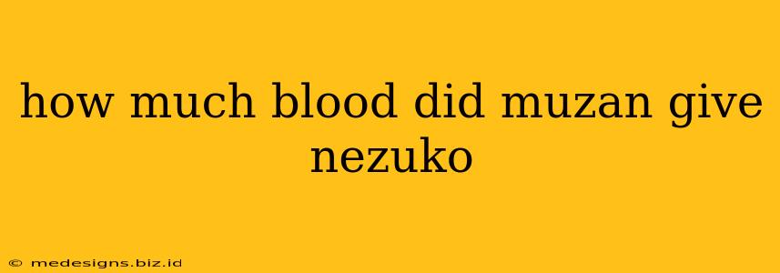 how much blood did muzan give nezuko