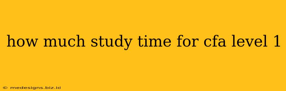 how much study time for cfa level 1