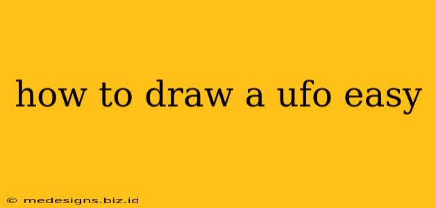 how to draw a ufo easy