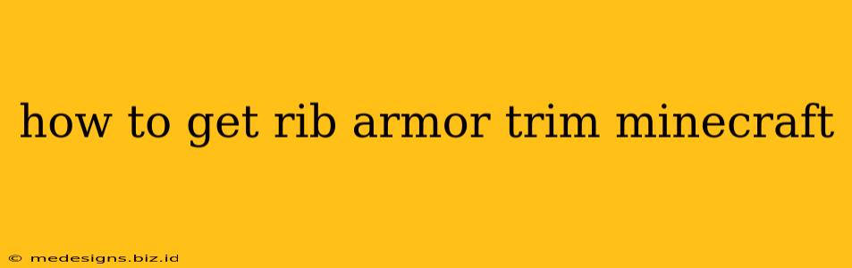 how to get rib armor trim minecraft
