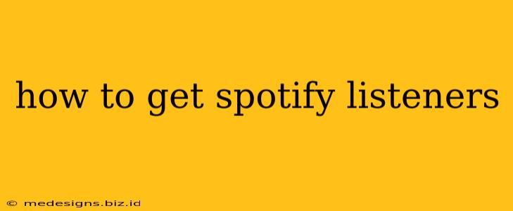 how to get spotify listeners