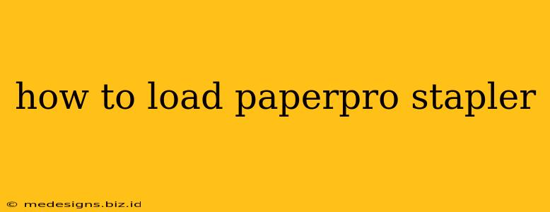 how to load paperpro stapler