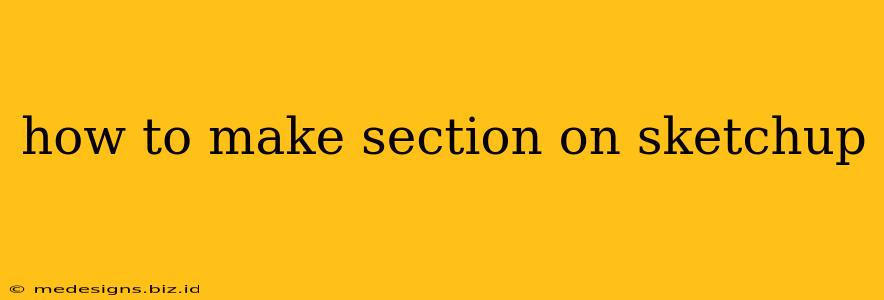 how to make section on sketchup