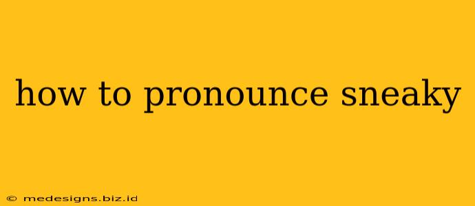 how to pronounce sneaky