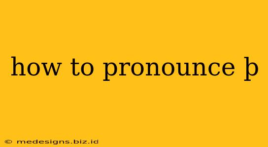 how to pronounce þ