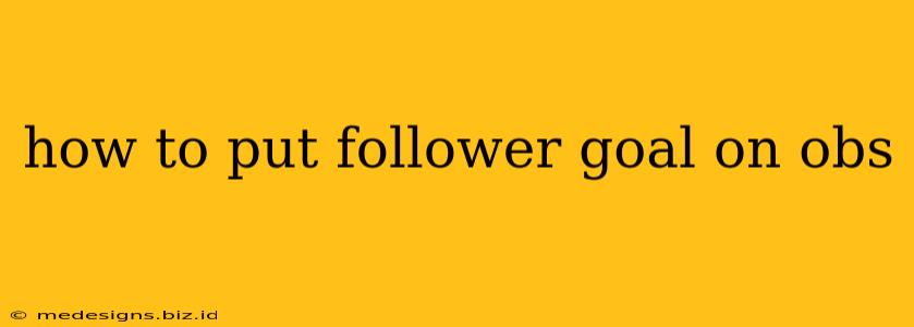 how to put follower goal on obs