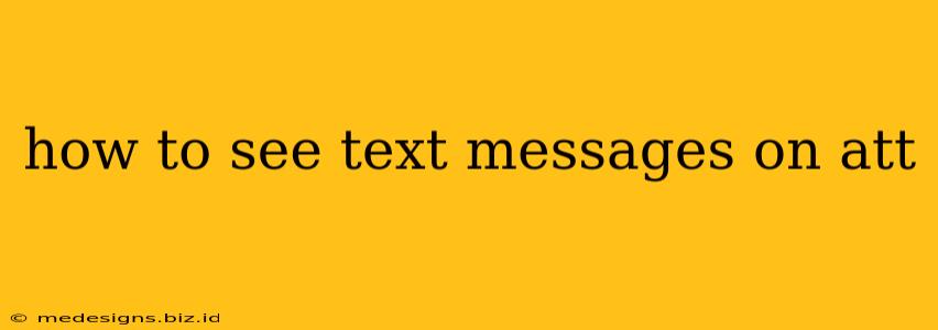 how to see text messages on att