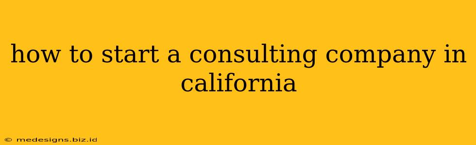 how to start a consulting company in california