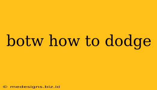 botw how to dodge