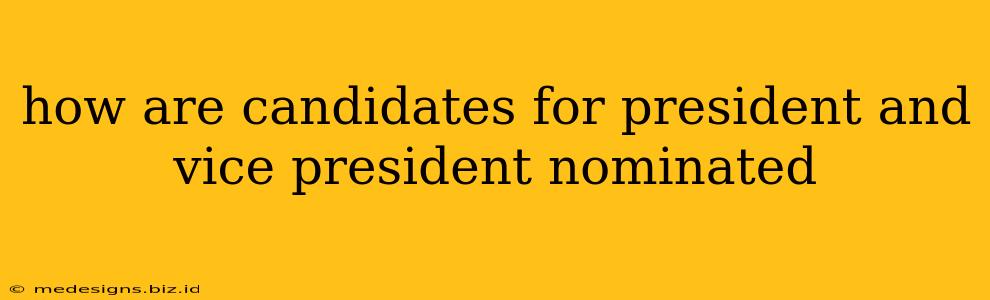 how are candidates for president and vice president nominated