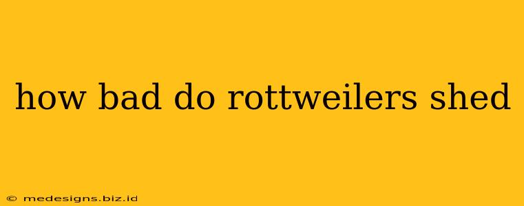 how bad do rottweilers shed