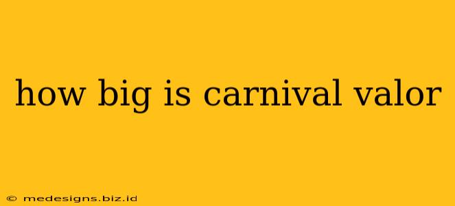 how big is carnival valor