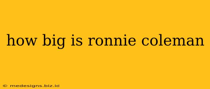how big is ronnie coleman