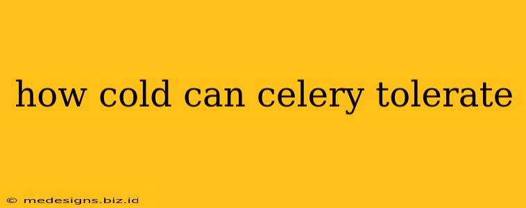 how cold can celery tolerate