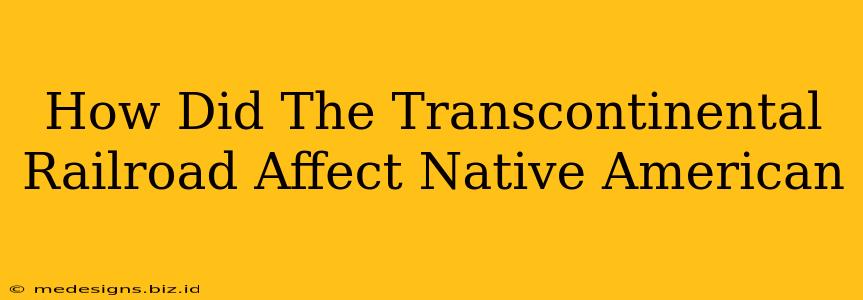 How Did The Transcontinental Railroad Affect Native American