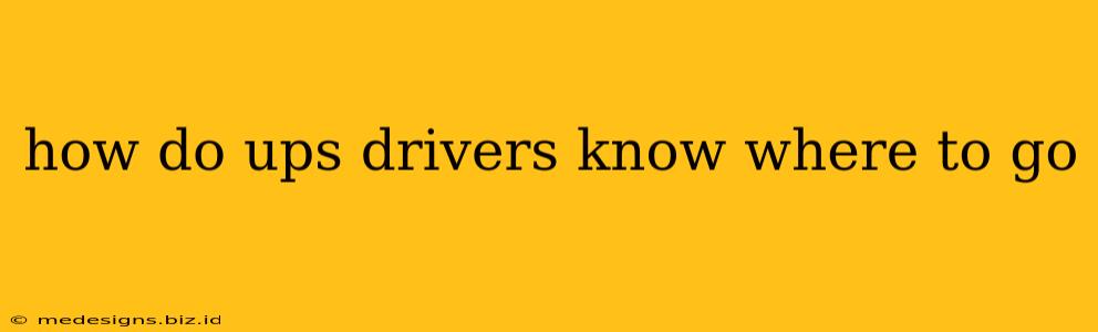 how do ups drivers know where to go
