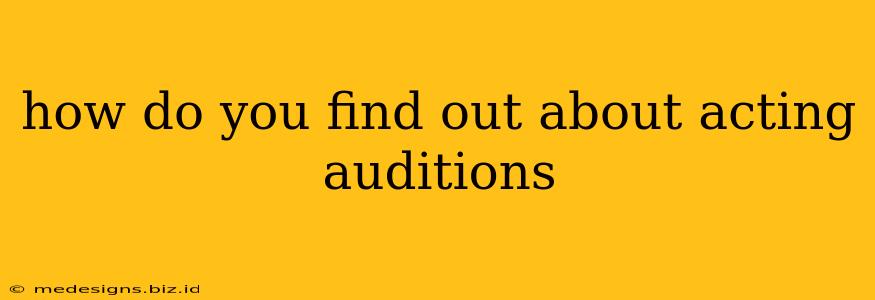 how do you find out about acting auditions