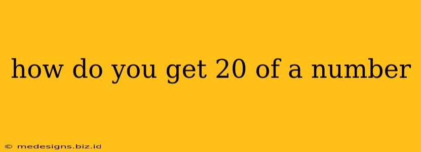 how do you get 20 of a number