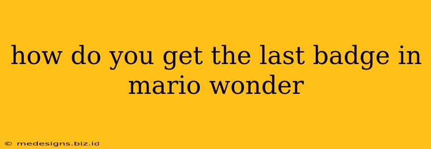 how do you get the last badge in mario wonder