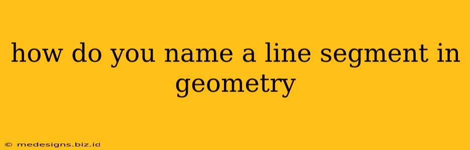 how do you name a line segment in geometry