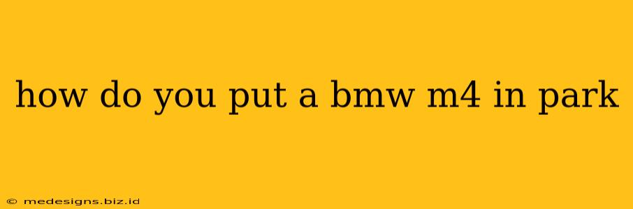 how do you put a bmw m4 in park