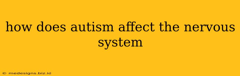 how does autism affect the nervous system