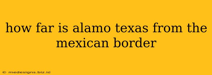 how far is alamo texas from the mexican border