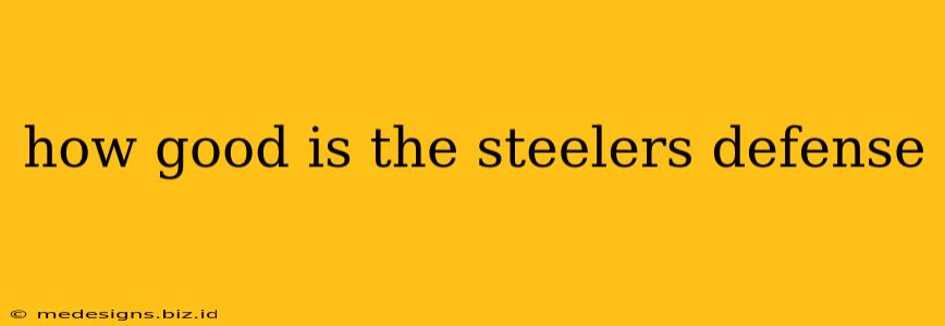 how good is the steelers defense