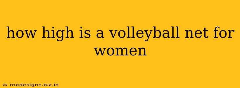 how high is a volleyball net for women