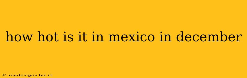 how hot is it in mexico in december