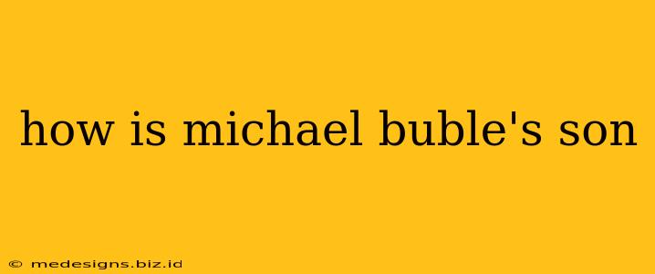 how is michael buble's son