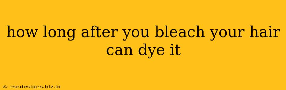 how long after you bleach your hair can dye it