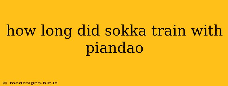 how long did sokka train with piandao