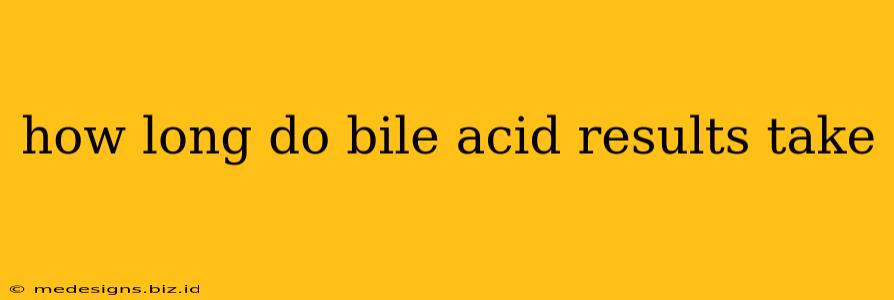 how long do bile acid results take