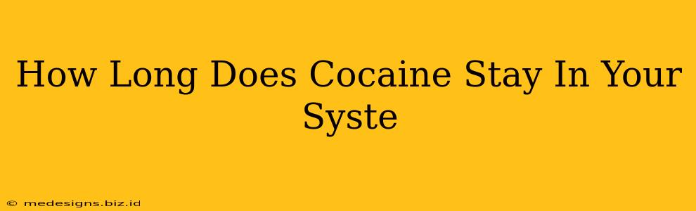 How Long Does Cocaine Stay In Your Syste