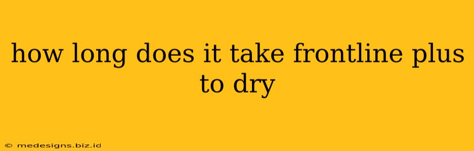 how long does it take frontline plus to dry