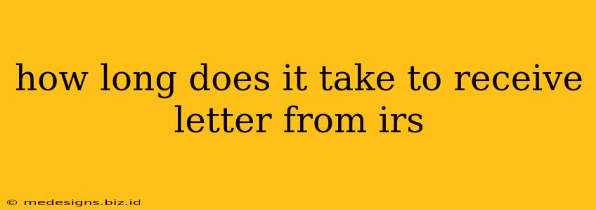 how long does it take to receive letter from irs