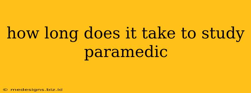 how long does it take to study paramedic