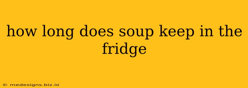 how long does soup keep in the fridge
