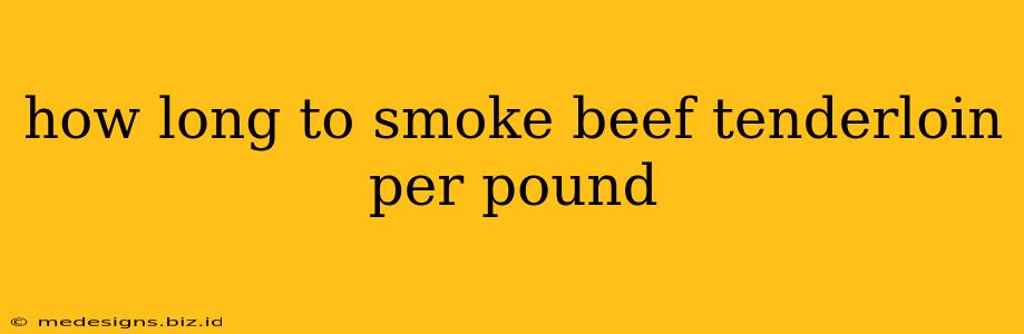 how long to smoke beef tenderloin per pound