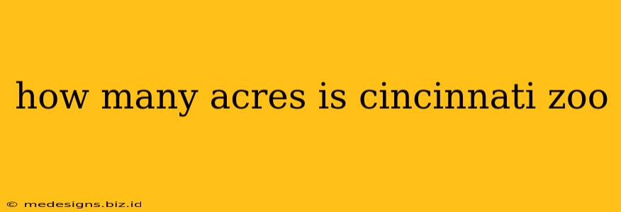 how many acres is cincinnati zoo