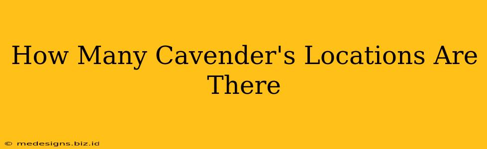 How Many Cavender's Locations Are There