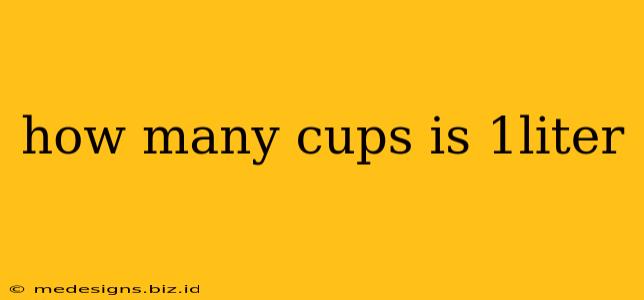 how many cups is 1liter