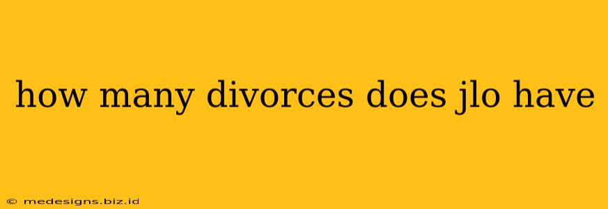 how many divorces does jlo have