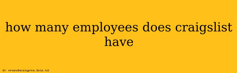 how many employees does craigslist have